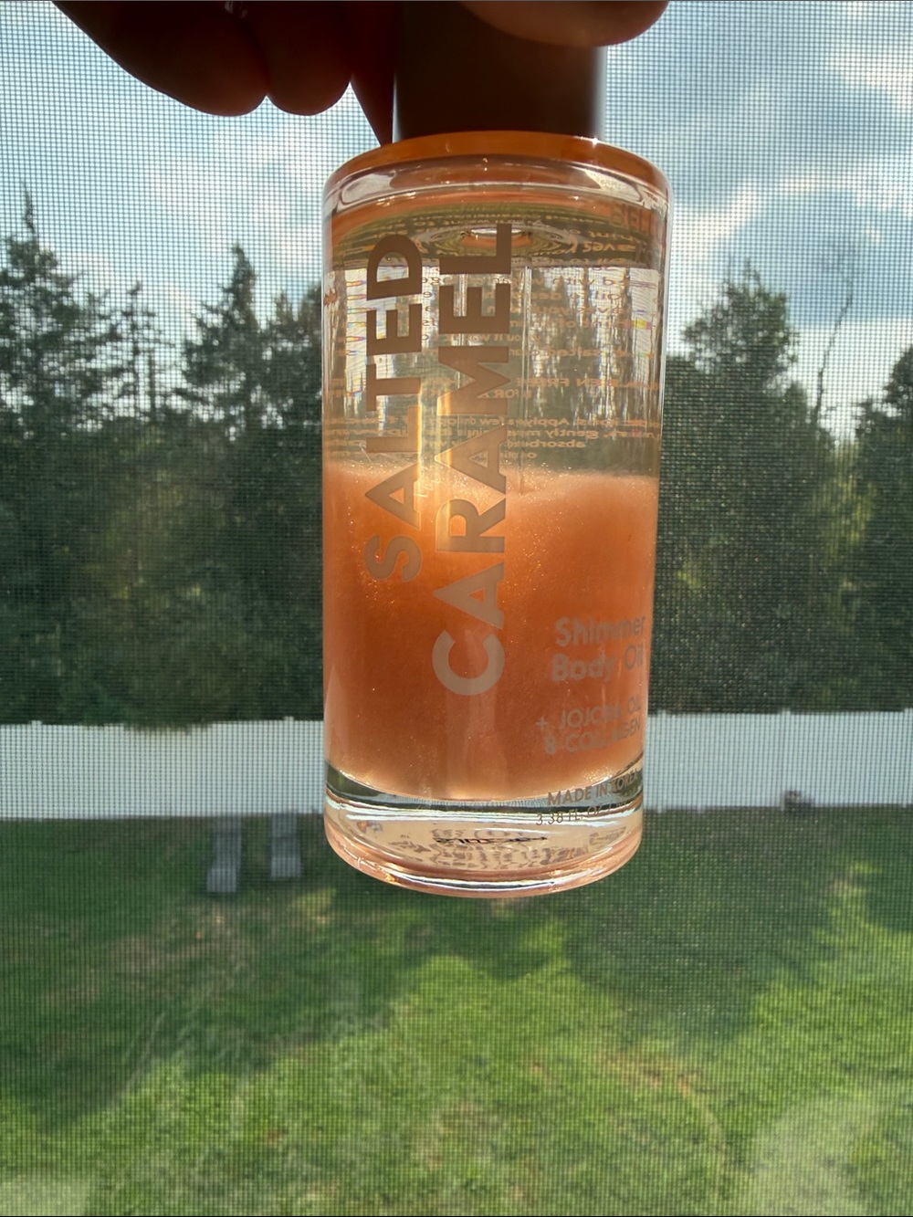 Caramel Shimmer Body Oil — Peachy Orange Glow